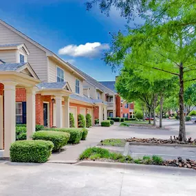 Exterior of apartments with trees