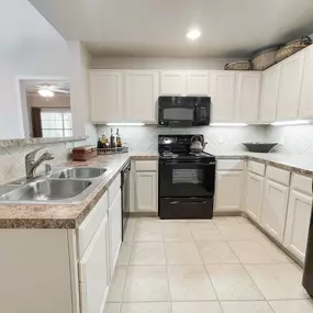 Interior kitchen with granite countertops