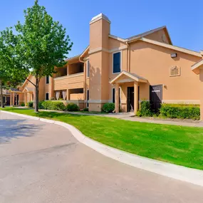 Exterior street view of apartments