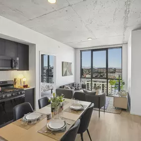 Living room with oversized windows