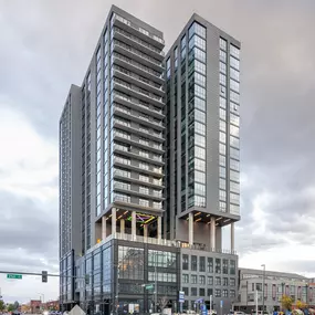 Modern glass building