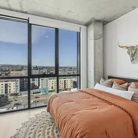 Bedroom with cozy bed