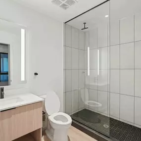 Bathroom with sink and mirror