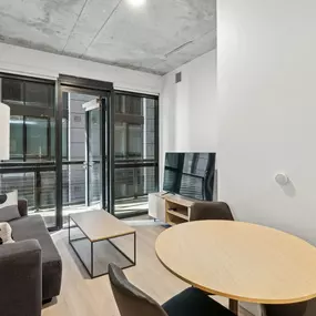 Living room with couch and TV