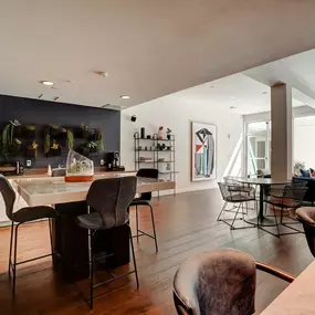 Clubhouse kitchen with refrigerator