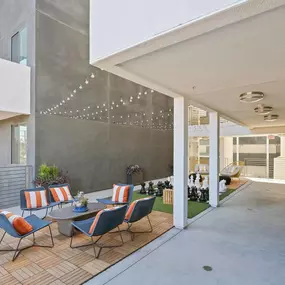 Common area with chairs and chess board