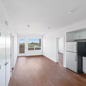 Kitchen with white cabinets