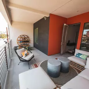 Patio with chairs and couch