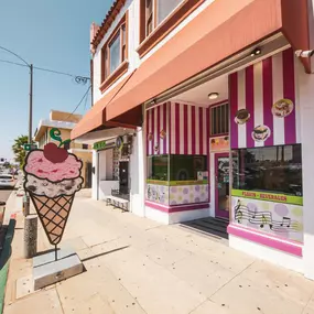 Colorful ice cream shop