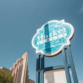 Market street sign board