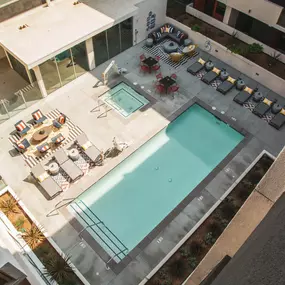 Aerial view of the pool