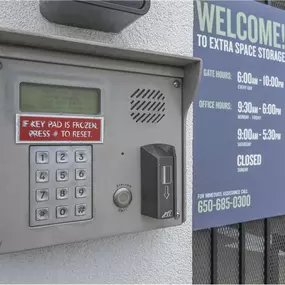 Keypad - Extra Space Storage at 1280 Rollins Rd, Burlingame, CA 94010