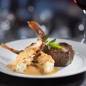 10oz Center Cut Filet Mignon and 5oz Roasted South African Lobster Tail.