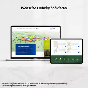 Webseite Ludwigshöhviertel
Gestaltung und Programmierung, Entwicklung interaktives Web-3D-Modell