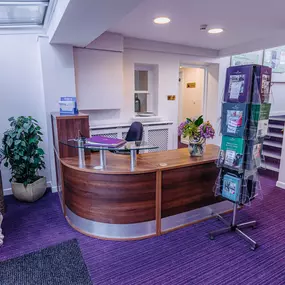 Reception area at Barchester - Southerndown Care Home in Chipping Norton