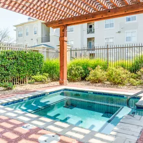 Pergola over a swimming pool