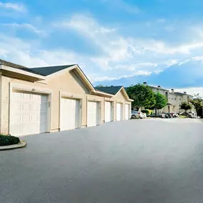 Detached garages with driveway