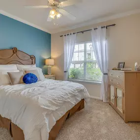 Interior bedroom with natural light