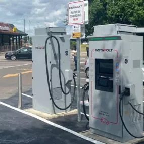 InstaVolt ultra rapid EV chargers at Jarman Way, Hemel Hempstead next to McDonald’s.