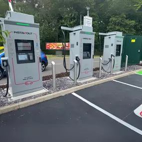 Ultra rapid InstaVolt chargers in Rugeley with convenient access and clear user interface.