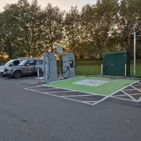 InstaVolt ultra-rapid 160kW EV chargers at Moat Sole, Sandwich, near The Co-Operative Food and The Red Cow pub.