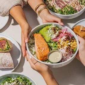 Avocado Salmon Bowl - nutritious protein-packed meal. Enjoy lunch or dinner with Pura Vida Miami.