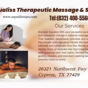 The full body massage targets all the major areas of the body that are most subject to strain and
discomfort including the neck, back, arms, legs, and feet. 
If you need an area of the body that you feel needs extra consideration, 
such as an extra sore neck or back, feel free to make your massage therapist aware and
they will be more than willing to accommodate you.