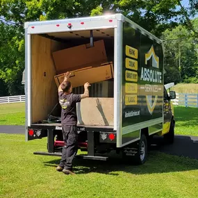 Absolute Services man unloading