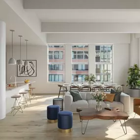 Loft-style residences with ceilings from ranging from 11' - 13'