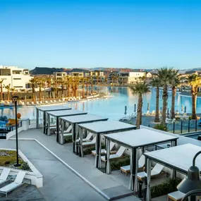Enjoy poolside cabanas at the resort