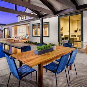 Generous covered patios