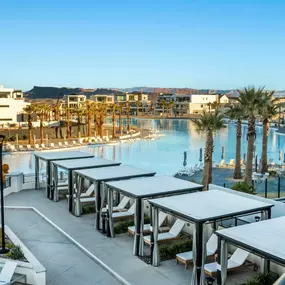 Enjoy poolside cabanas at the resort