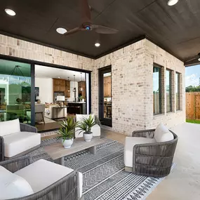 The Draper's covered patio is accessible to the gourmet kitchen, an excellent entertaining layout
