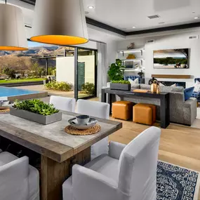 Open floor plan with outdoor views