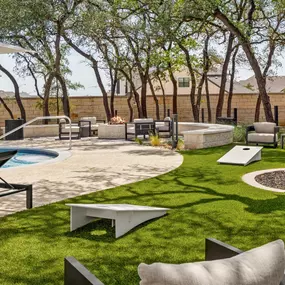 Poolside lounge areas