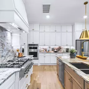 Kitchens with high end appliances and ample cabinet space