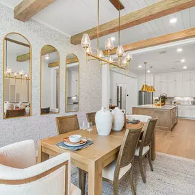 Formal dining spaces with designer-appointed features