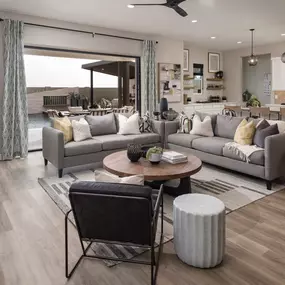 Gorgeous great rooms with optional multi-slide glass doors that bring the outdoors in