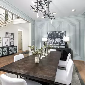 Host guests in elegant formal dining spaces