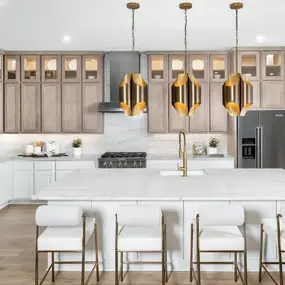 Gourmet kitchens with expansive center islands