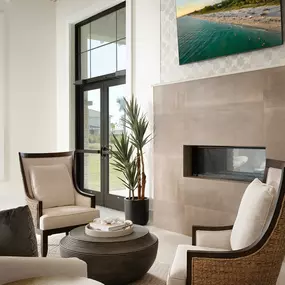 Enjoy time with neighbors in the Social Hall by the indoor fireplace