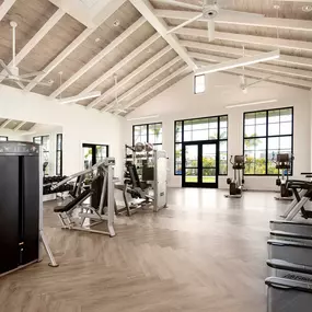 Keep your cadence up on the numerous treadmills, stationary bikes, and elliptical machines