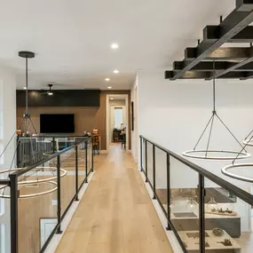 Catwalk on the second floor of the Samish home design