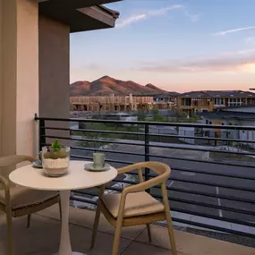 Outdoor patio with stunning mountain views