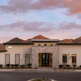 Community clubhouse with striking mountain views