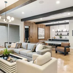 Daylight basement flex room is an ideal space for entertaining