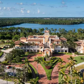 The Tesoro Club Clubhouse features on-site dining at The Terrace Grill, golf pro shop, locker rooms, conference rooms and event halls, as well as billiards and card rooms