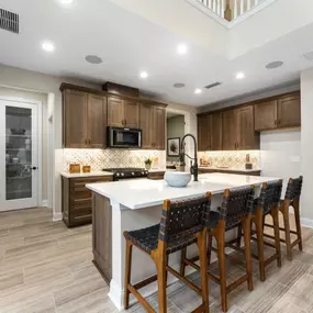 Gourmet kitchens with large center islands