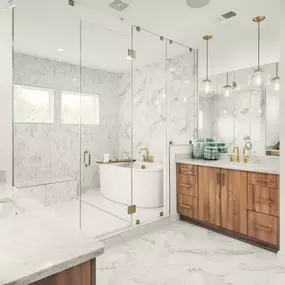 Florin luxurious primary bathroom with free standing tub