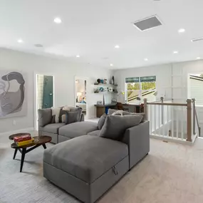 Generous loft provides versatile living options